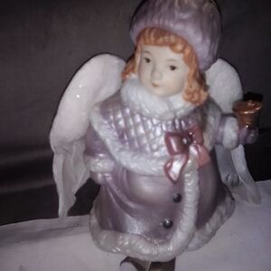 Porcelain Angel Figurine with Bell